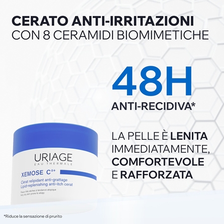 Uriage Xemose C8+ Lipid-Replenishing Anti-Itch Cerat unguento relipidante lenitivo per pelli molto secche, sensibili e atopiche