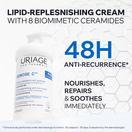 Uriage Xemose C8+ Lipid-Replenishing Anti-Irritation Cream Creme lipido-reabastecedora e anti irritações para pele sensível e atópica