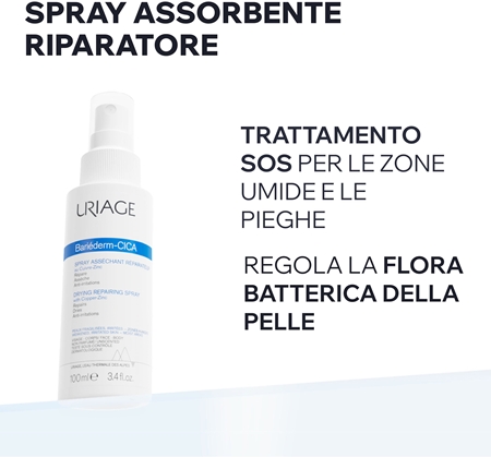 Uriage Bariéderm Cica Drying Repairing Spray spray assorbente riparatore con rame e zinco