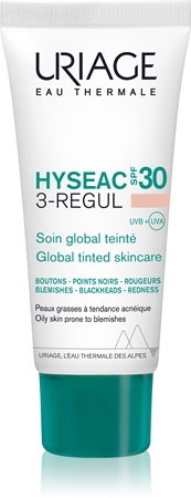 Uriage Hyseac 3-Regul komplexná tónovacia starostlivosť proti nedokonalostiam pleti SPF 30