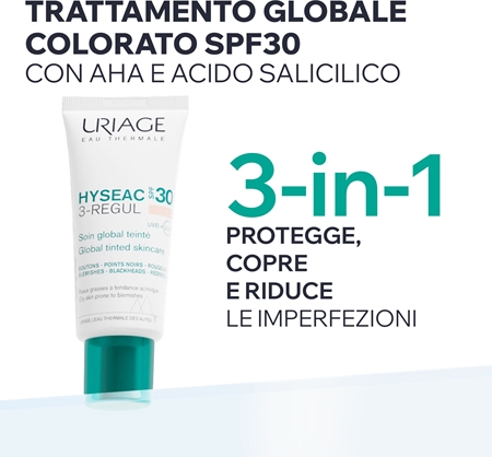 Uriage Hyseac 3-Regul trattamento colorato completo contro le imperfezioni SPF 30