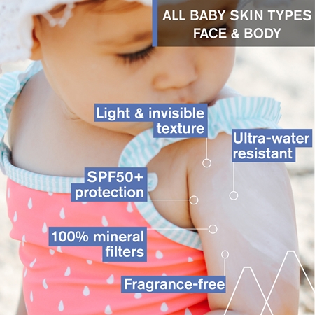 Uriage Bébé 1st Mineral Cream SPF 50+ minerální krém na opalování SPF 50+