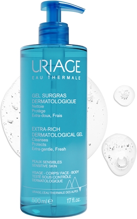 Uriage Hygiène Extra-Rich Dermatological Gel очищуючий гель для обличчя та тіла
