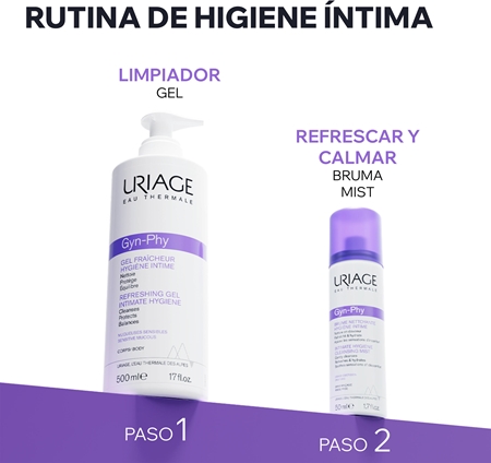 Uriage Gyn-Phy Refreshing Gel Intimate Hygiene set para la higiene íntima