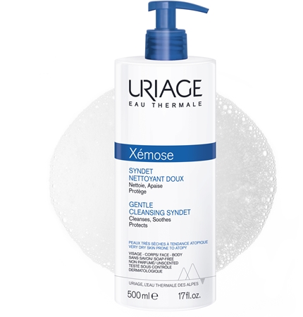 Uriage Xémose Gentle Cleansing Syndet jemný čisticí gelový krém pro suchou až atopickou pokožku
