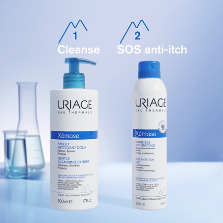 Uriage Xémose Gentle Cleansing Syndet jemný čisticí gelový krém pro suchou až atopickou pokožku