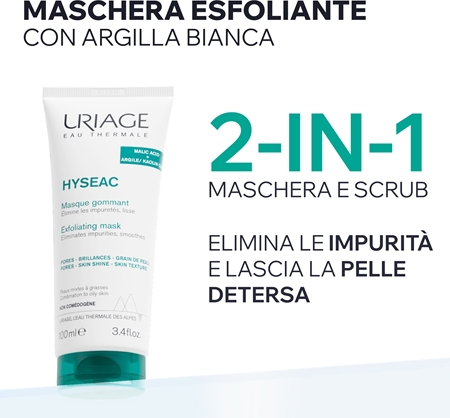 Uriage Hyseac Exfoliating Mask maschera esfoliante per pelli grasse e miste