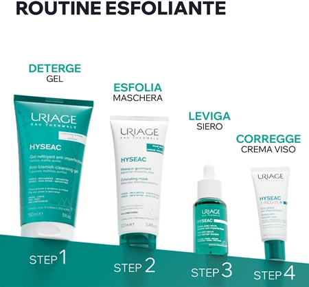 Uriage Hyseac Exfoliating Mask maschera esfoliante per pelli grasse e miste