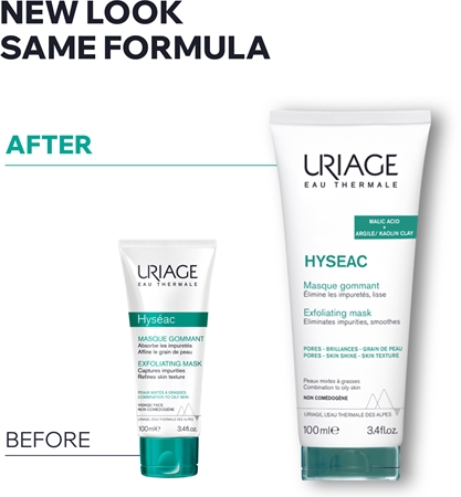 Uriage Hyseac Masque Gommant masque exfoliant pour peaux grasses et mixtes