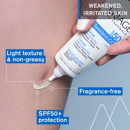 Uriage Bariéderm Cica-Créme au Cuivre-Zinc SPF 50+ crème réparatrice au cuivre et zinc SPF 50+