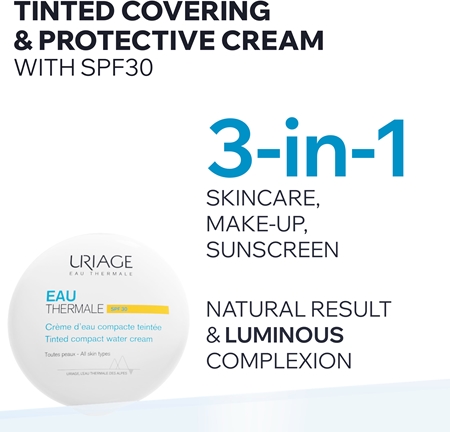 Uriage Eau Thermale Water Cream Tinted Compact SPF 30 Silk Powder to even out skin tone