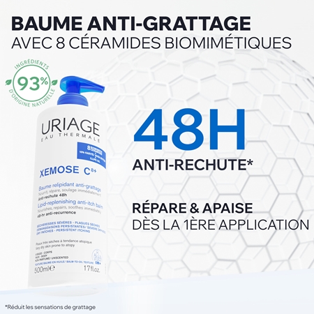 Uriage Xemose C8+ Lipid-Replenishing Anti-Itch Balm baume apaisant pour la peau sèche et souffrant d’eczéma