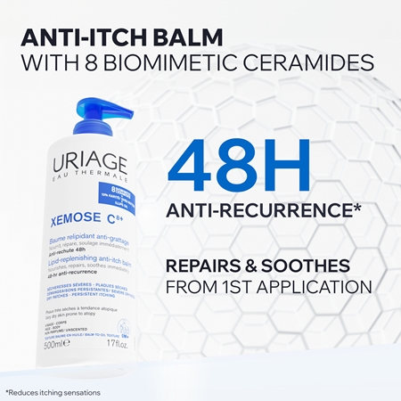 Uriage Xemose C8+ Lipid-Replenishing Anti-Itch Balm calming balm for dry skin and eczema