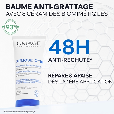 Uriage Xemose C8+ Lipid-Replenishing Anti-Itch Balm baume apaisant pour la peau sèche et souffrant d’eczéma