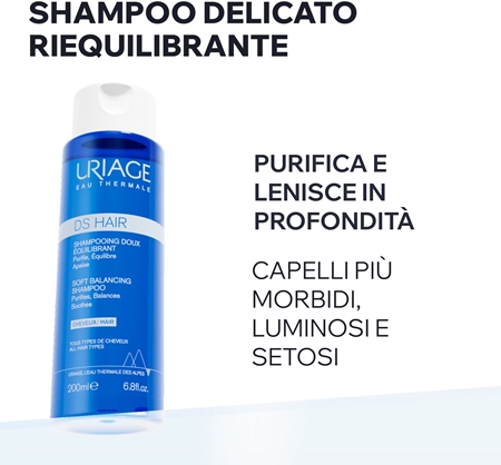 Uriage DS HAIR Soft Balancing Shampoo shampoo detergente per cuoi capelluti sensibili