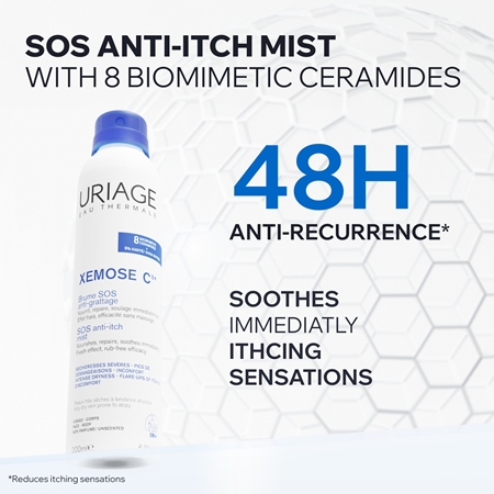 Uriage Xemose C8+ SOS Anti-Itch Mist SOS Express Calming Spray for Itchy Skin