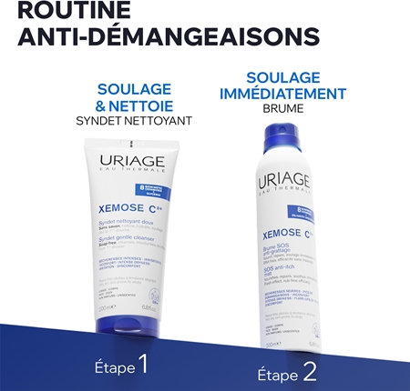 Uriage Xemose C8+ SOS Anti-Itch Mist spray SOS pour un apaisement immédiat des démangeaisons
