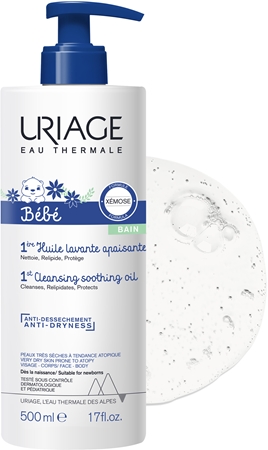 Uriage Bébé 1st Cleansing Soothing Oil beruhigendes Reinigungsöl für trockene bis atopische Haut