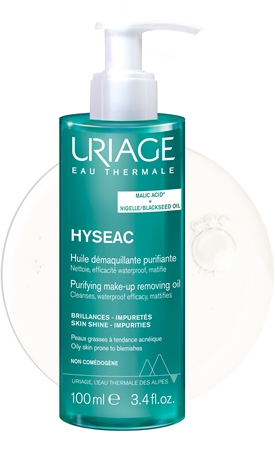 Uriage Hyséac Purifying Make-up Removing Oil čisticí olej pro mastnou pleť se sklonem k akné