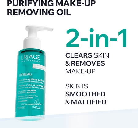 Uriage Hyseac Purifying Make-up Removing Oil huile nettoyante pour peaux grasses sujettes à l'acné