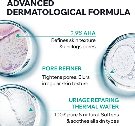 Uriage Hyseac Purifying Peeling Toner καθαριστικό τονωτικό για ρύθμιση σμίγματος και ελαχιστοποίηση των πόρων με ΑΗΑ
