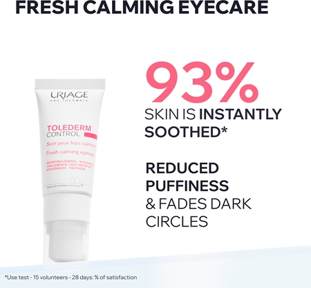 Uriage Toléderm Control Soin Yeux Frais Apaisant crème hydratante et apaisante contour des yeux