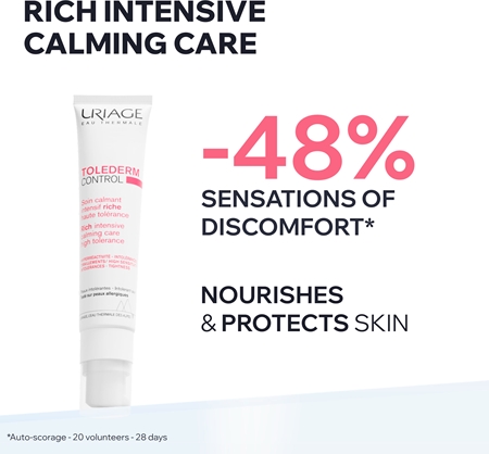 Uriage Toléderm Control Rich Soothing Care θρεπτική καταπραϋντική κρέμα για ευαίσθητη και δυσανεκτική επιδερμίδα
