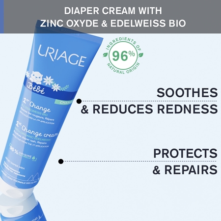 Uriage Bébé 1st Change Cream kosteuttava ja suojaava voide vaippaihottumaan