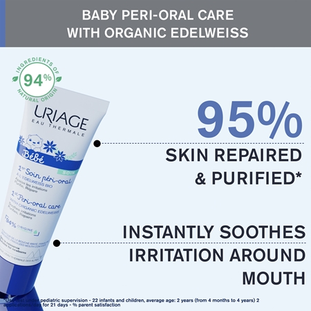Uriage Bébé 1er Soin Péri-Oral crème régénérante contour des lèvres irrité