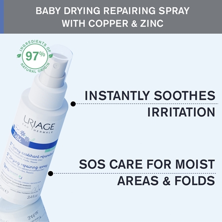 Uriage Bébé 1st Cu-Zn+ Drying Repairing Spray sprej proti podráždění