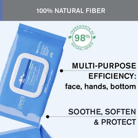 Uriage Bébé 1ere Lingettes D´eau Nettoyante lingettes nettoyantes pour enfant