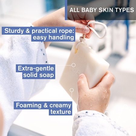 Uriage Bébé 1st Solid Cleansing Cream krémové mýdlo pro jemnou a hladkou pokožku