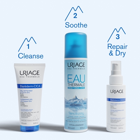 Uriage Bariéderm Cica Cleansing Gel with Copper-Zinc zklidňující čisticí gel na popraskanou pokožku