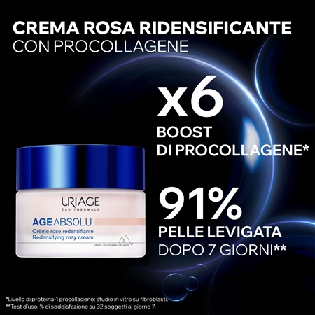 Uriage Age Absolu Redensifying Rosy Cream crema illuminante antirughe effetto lifting con acido ialuronico