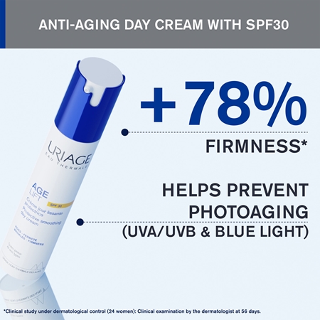 Uriage Age Lift Crème Jour Lissante Protectrice SPF30 crème de jour protectrice anti-rides et anti-taches brunes