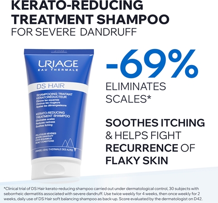 Uriage DS HAIR Kerato-Reducing Treatment Shampoo kerato-redukcijski šampon za občutljivo in razdraženo kožo
