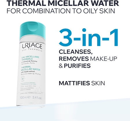 Uriage Hygiène Thermal Micellar Water - Combination to Oily Skin Mizellen-Reinigungswasser für gemischte bis fettige Haut