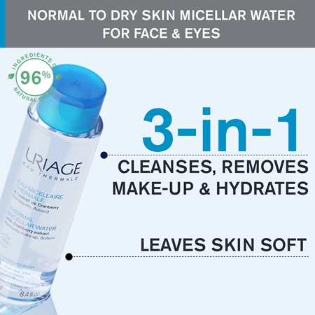 Uriage Hygiène Thermal Micellar Water - Normal to Dry Skin Mizellen-Reinigungswasser für normale und trockene Haut