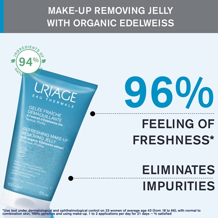 Uriage Eau Thermale Make-Up Removing Jelly osvěžující čisticí gel pro mastnou a smíšenou pleť