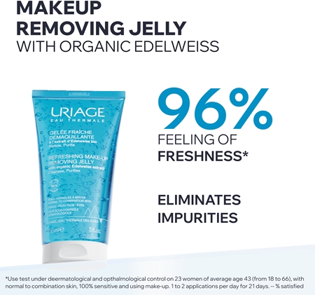 Uriage Eau Thermale Make-Up Removing Jelly Fresh Cleansing Gel for oily and combination skin