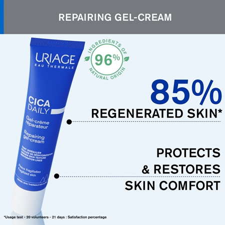 Uriage Cica Daily Repairing Gel-Cream regenerační a hydratační gel pro oslabenou pleť