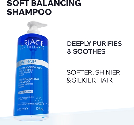 Uriage DS HAIR Shampooing Doux Équilibrant shampoing purifiant pour cuir chevelu sensible