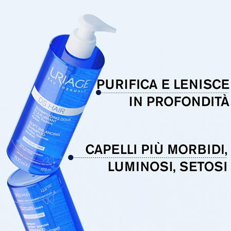 Uriage DS HAIR Soft Balancing Shampoo shampoo detergente per cuoi capelluti sensibili
