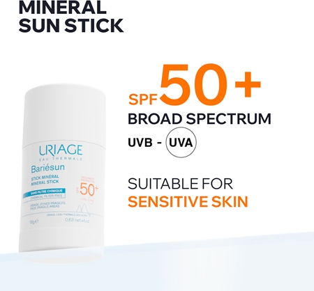 Uriage Bariésun Mineral Stick SPF 50+ μεταλλικές προστατευτικές μπάρες για ευαίσθητα σημεία SPF 50+