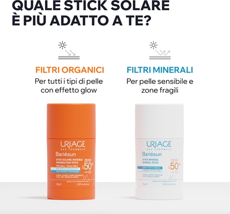 Uriage Bariésun Mineral Stick SPF 50+ stick protettivo minerale per zone sensibili SPF 50+