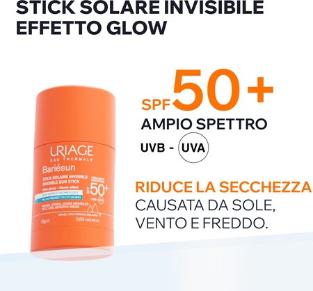 Uriage Bariésun Invisible Sun Stick stick protettivo per zone sensibili SPF 50+