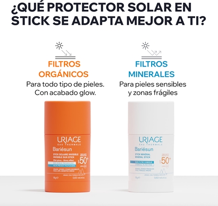 Uriage Bariésun Invisible Sun Stick barra protectora para zonas sensibles SPF 50+