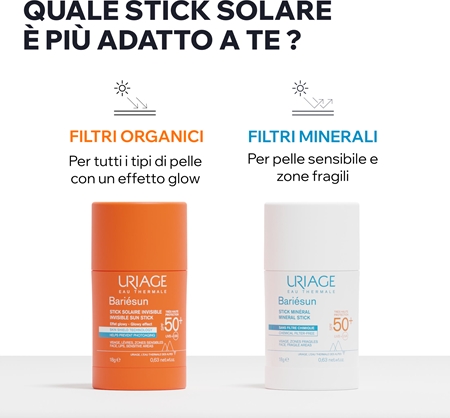 Uriage Bariésun Invisible Sun Stick stick protettivo per zone sensibili SPF 50+