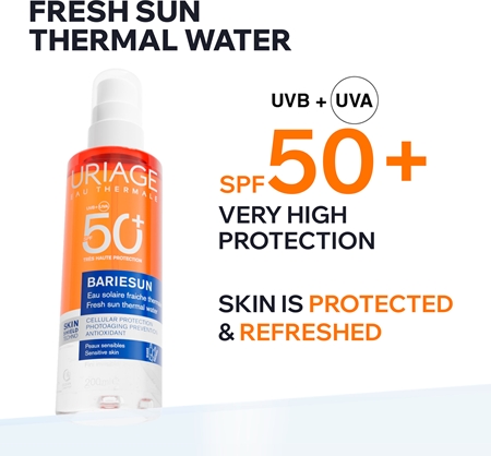 Uriage Bariésun Fresh Sun Water SPF50+ spray solaire protecteur SPF 50+