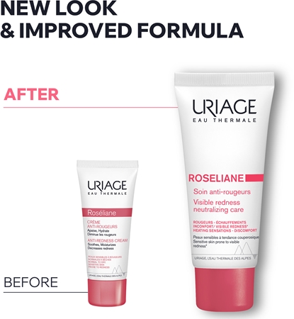 Uriage Roseliane Visible Redness-Neutralizing Care Soothing Cream for Sensitive Skin Prone to Redness